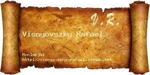 Visnyovszky Rafael névjegykártya